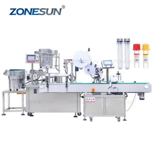 ZS-FAL180Z3 Automatic Screw Cap Test Tube Reagent Bottle Chemical Liquid Monoblock Filling Capping Labeling Machine